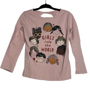 Carter’s Dark Pink Long Sleeve Graphic Shirt Toddler Girls 4T